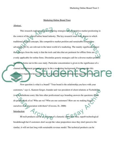 Generic Marketing Strategies and Competitive Market Positioning