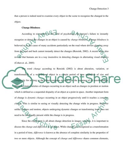 Human Information Systems - Change Detection