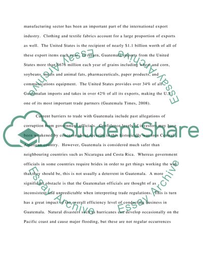 International trade opportunities between the United States and Guatemala