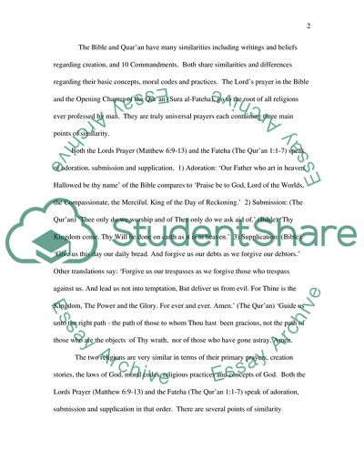 Comparison of Christianity and Muslim