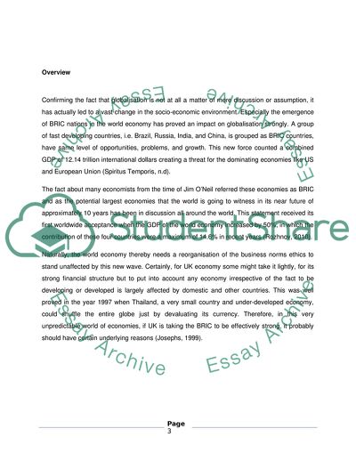 The Progress of Countries in Recent Years
