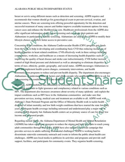 Alabama Public Health Disparities