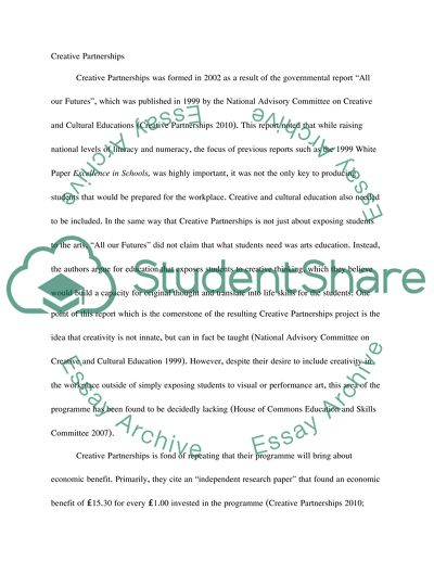 Teaching Creativity in British Schools