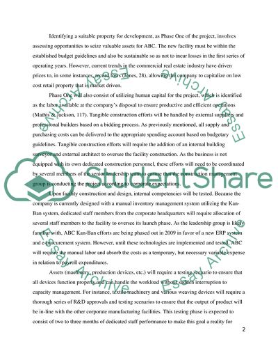 Designing a New Corporate Manufacturing Facility