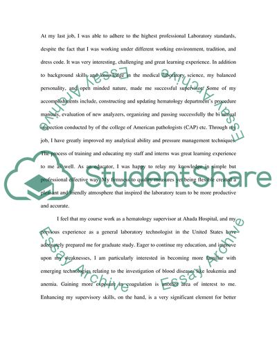 GRADUATE LETTER FOR ADMISSION