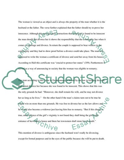 Divorce in the Pentateuch