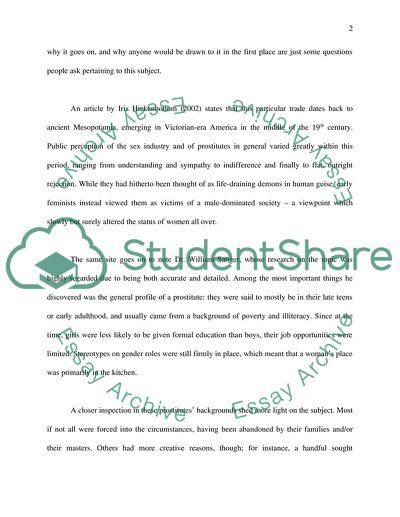 Development of Prostitution