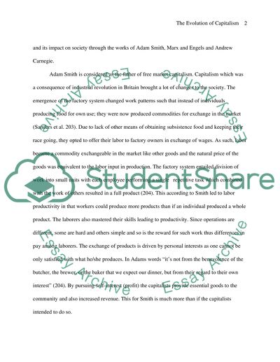 The Evolution of Capitalism