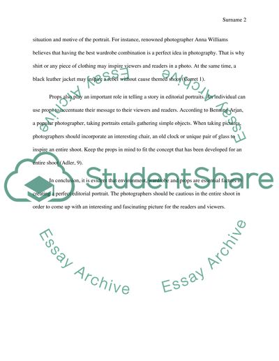 Aspects of an Editorial Portrait