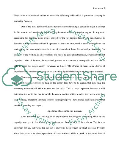 essay about accounting course