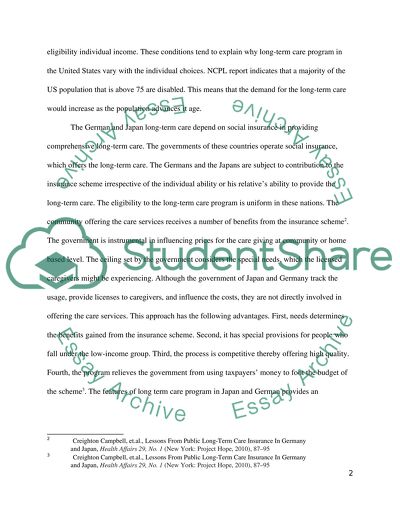 What Can We Learn from Long-Term Care in other Countries