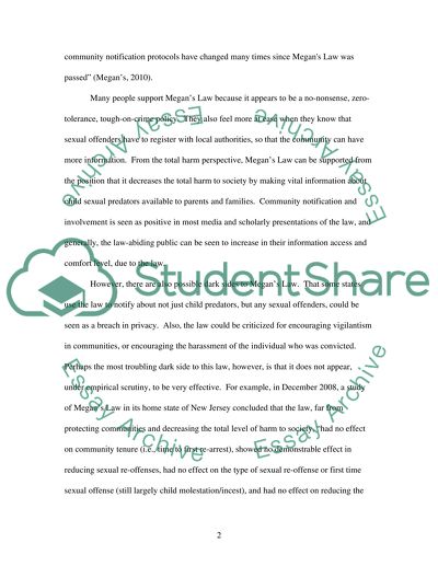 Megans law Research Paper Example Topics and Well Written Essays Megans law Research Paper Example Topics and Well Written Essays