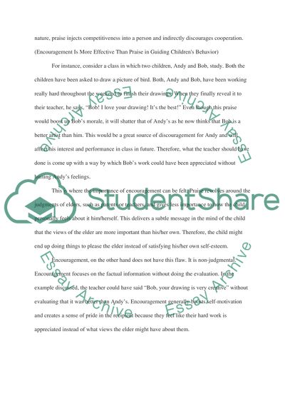 Praise vs. Encouragement