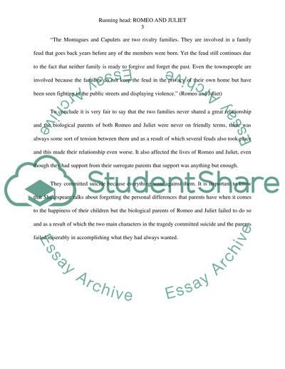 What is shakespeare saying about parents (biological and surrogate) in romeo and juliet