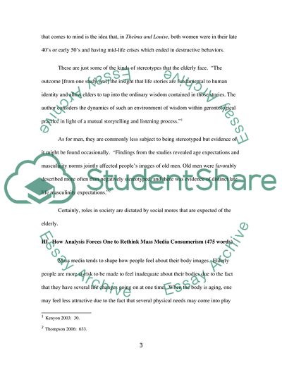 Gerontology - Images of Aging in Films