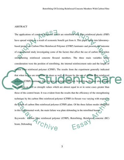 Retrofitting of Existing Reinforced Concrete Members with Carbon Fibre