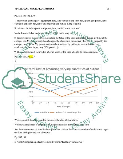 Macro and Micro Economics: Comparison Study