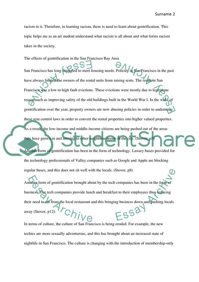 Gentrification and how it is affected by Racism