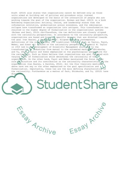 Are Organizations Rational