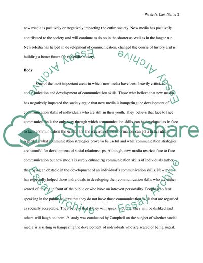 New Media And Society