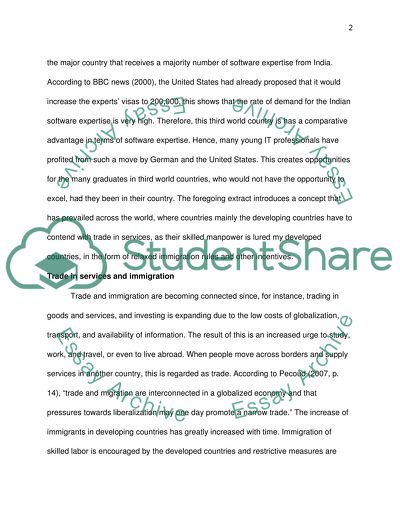 Immigration and Trade in Services