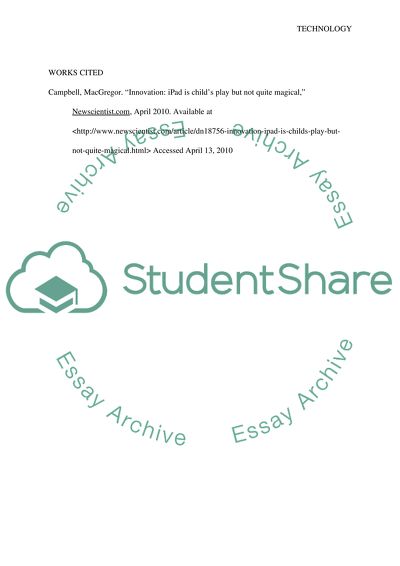 Apples tablet computer iPad