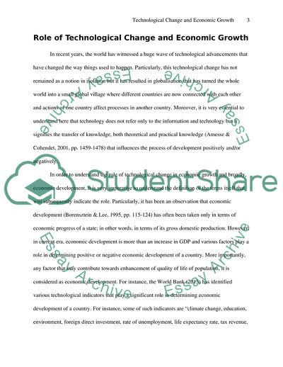 Technological Change and Economic Growth