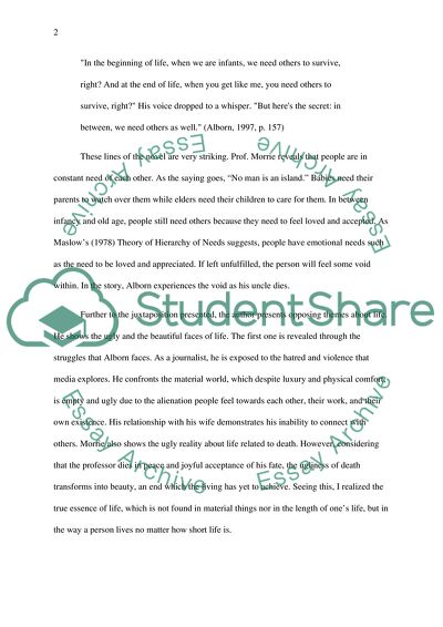 Tuesdays with Morrie by Mitch Alborn