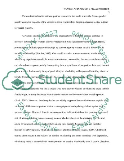 Women in abusive relationships