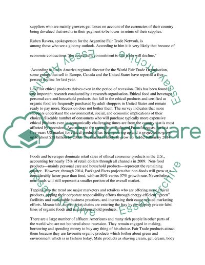 Sales of Ethical Consumer Products in the US: Foods and Beverages