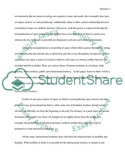 Territoriality Is a Basic Concept