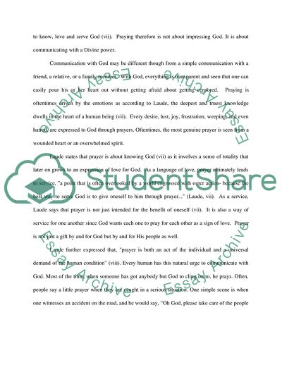 Analysis of Pray Without Ceasing Book by Patrick Laude