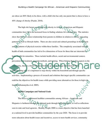 Building a Health Campaign for African