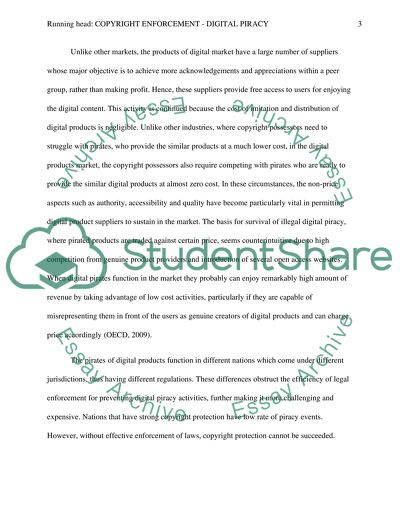 Copyright Enforcement and Digital Piracy