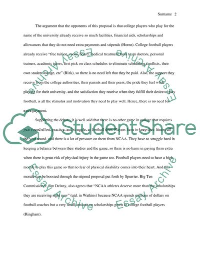 With the increase danger of physical disability, College football players should be paid to play