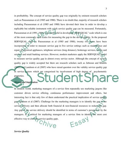 Service Gaps Model and Service Profit Chain