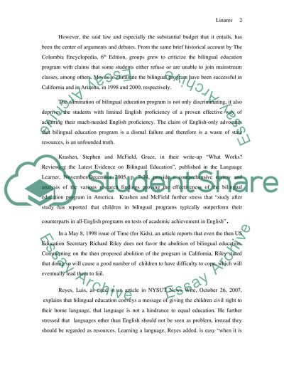 Need for Bilingual Education