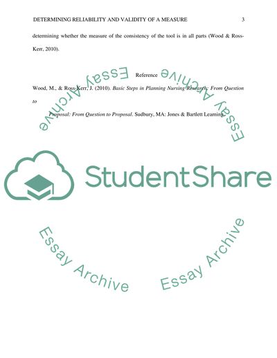Determining Reliability and Validity of a Measure