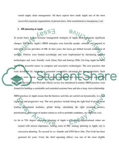 International Leadership and Human Resource Management at Apple Inc