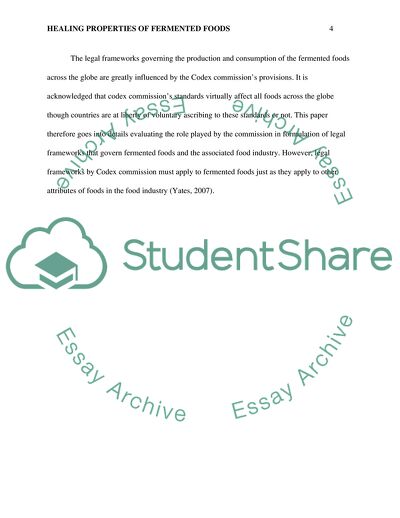 Legislation: Healing Properties of Fermented Foods