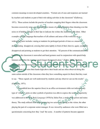 Sociological Perspective of Body Language