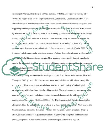 Globalization: The Merging Into Independent Global Economic System