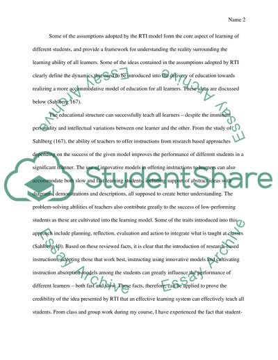 Response to Intervention