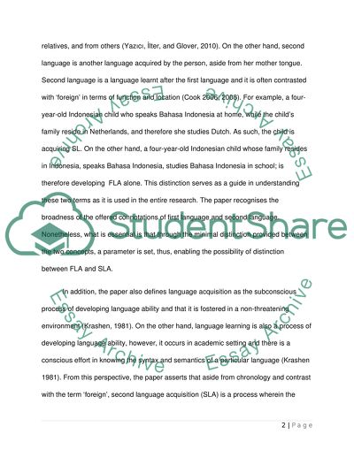 Language, Acquisition, and Teaching