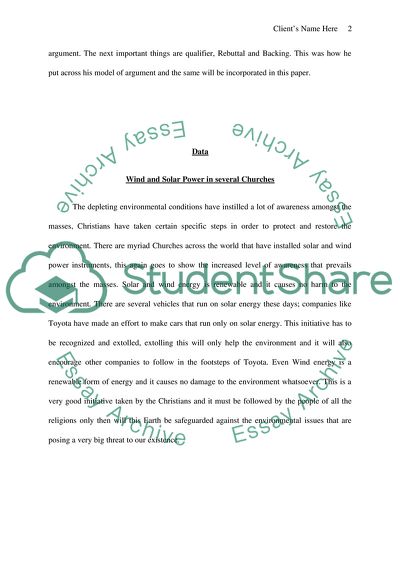 Touman Model Argument about the Environment