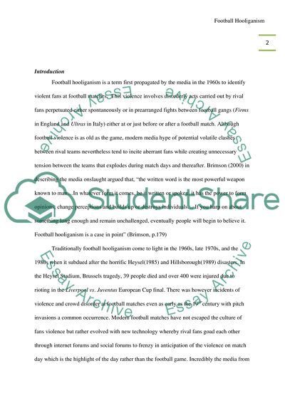 Football Hooliganism is a Moral Panic