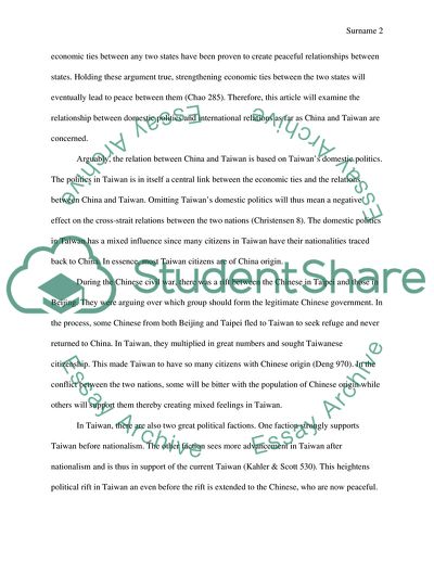 China and Taiwan Relations