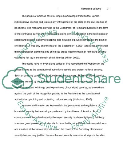 The impact of Homeland Security on our daily lives in America