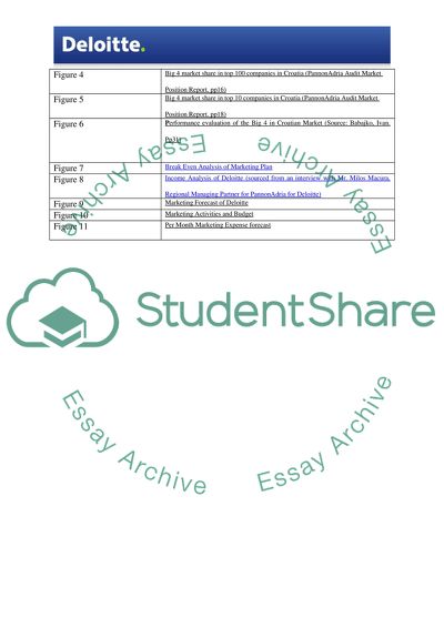 The development of a marketing plan for Deloitte Croatia