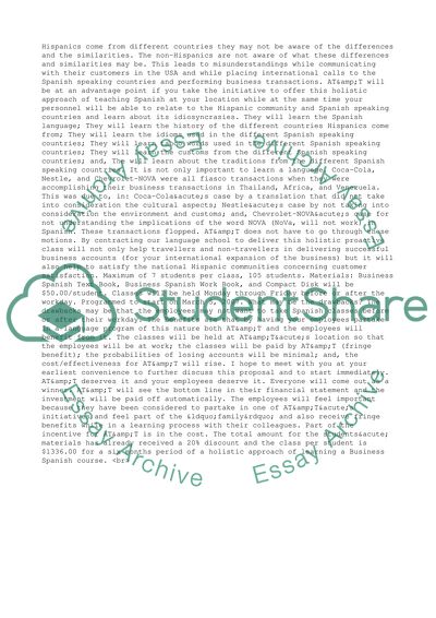 The Hispanic Community in the USA: AT&T Business Transactions